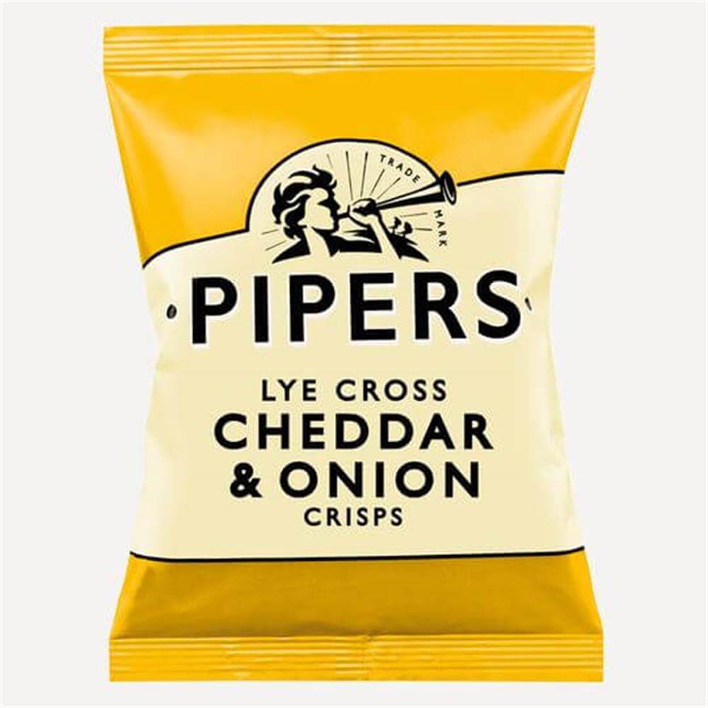 Pipers Cheddar & Onion Crisps 40G